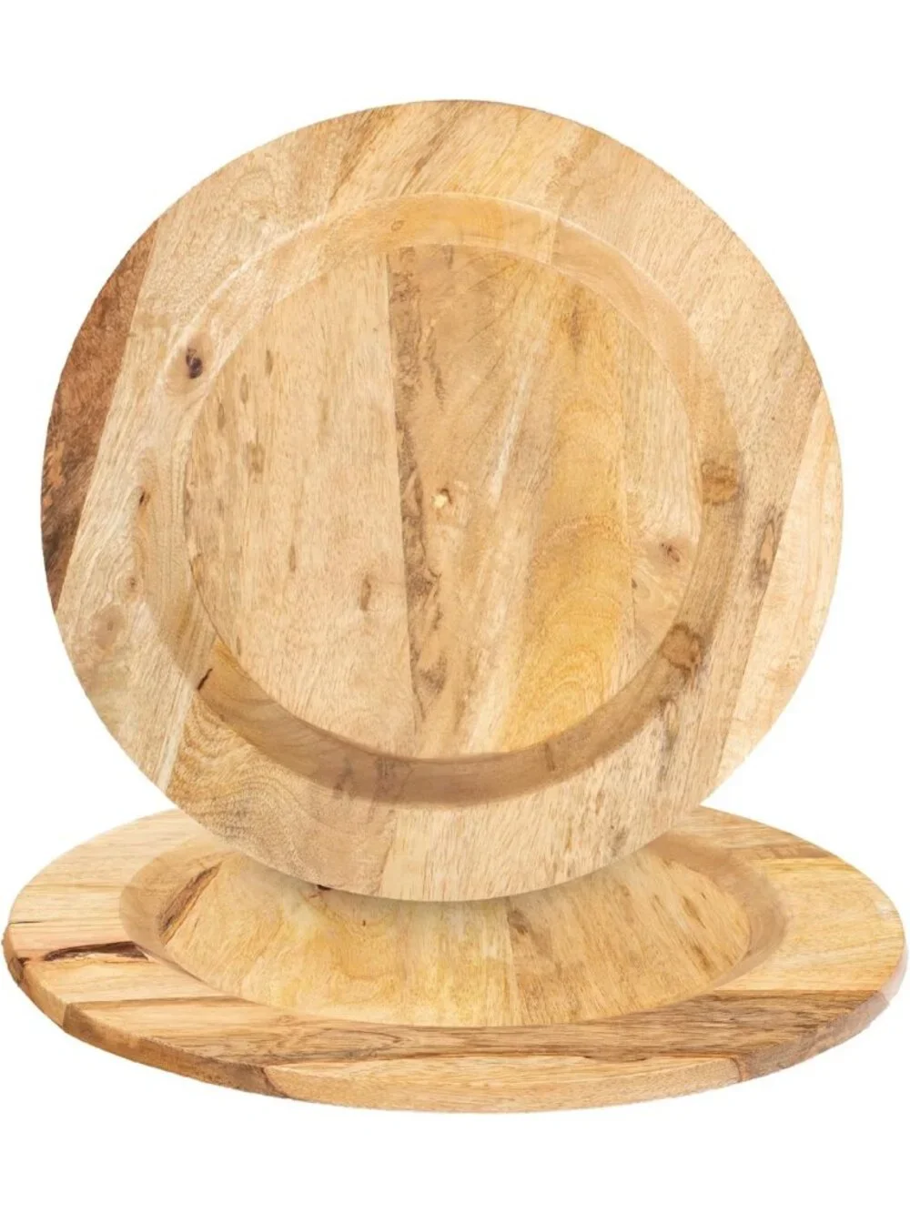 Rustic Wood Charger Plates Set of 2, 13